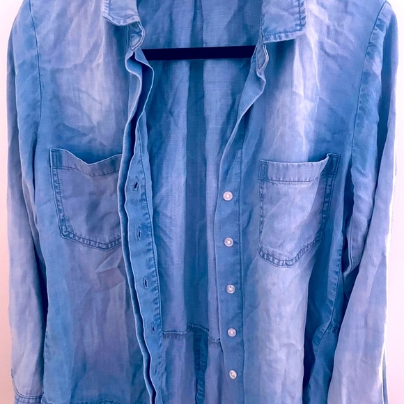 Bella Dahl Denim Button-Up Shirt medium wash LIKE NEW never worn Size XS - Picture 2 of 16
